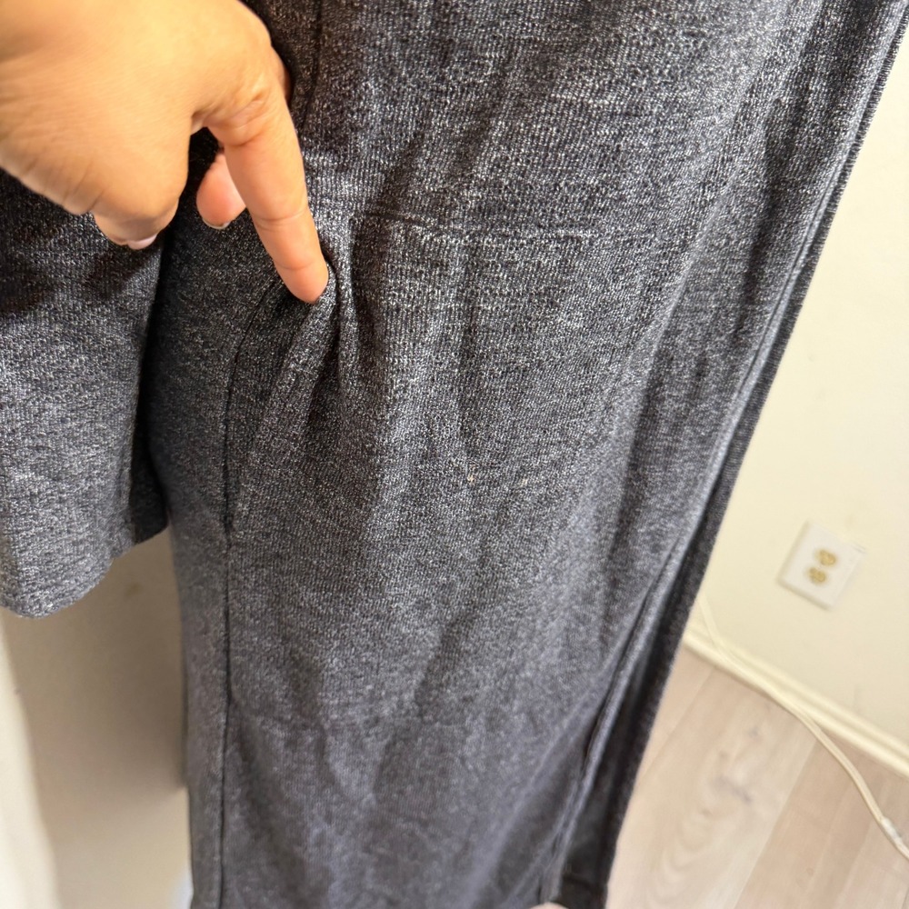 FP Beach Free People Charcoal Grey Marl Duster Cardigan Open Front Long Small - Picture 4 of 11